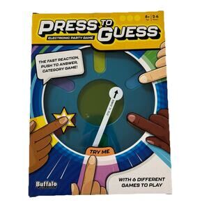 NEW Buffalo Games Press To Guess Game Electronic Party Game 6 Ways To Play 8+
